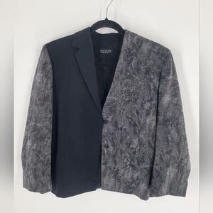 Marlowe Italian Made women's two tone black gray blazer‎ Size 14